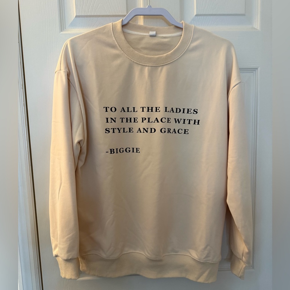 Cream Graphic Sweatshirt
